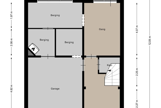 Cette charmante maison est située dans un environnement calme et rural à Machelen et offre beaucoup d'intimité et d'espace.
La maison comprend quatre étages et est agencée comme suit :

Sous-sol : Vous y trouverez le hall d'entrée avec escalier mena